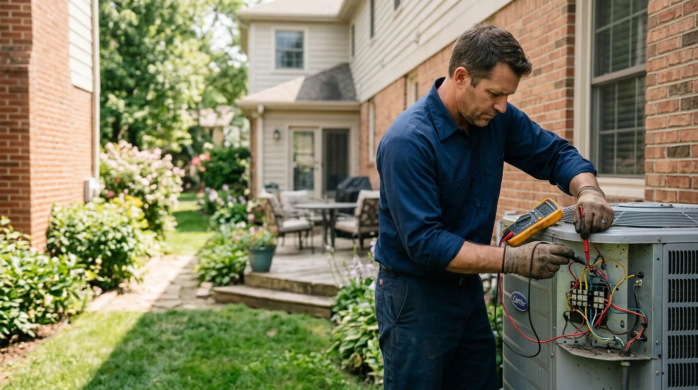 HVAC technician working near Guernsey, WY